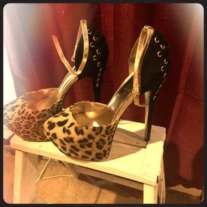 Leopard print heels